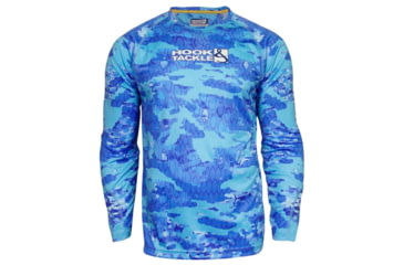 Image of Hook &amp; Tackle Fractal Camo Waves UV Fishing Shirt 8-20, C013975L-600-L