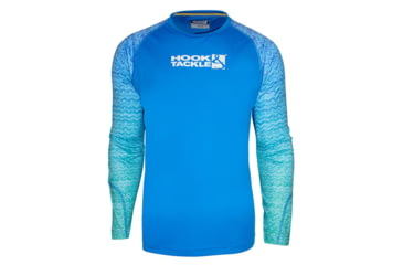 Image of Hook &amp; Tackle Youth Gradient Waves UV Fishing Shirt 8-20, C013982L-251-M