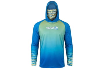 Image of Hook &amp; Tackle Mens Mahi Camo UV Fishing Hoodie Mask L/S, M01301HM-225-2XL
