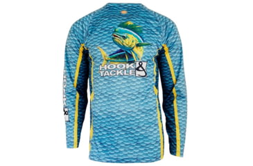 Image of Hook &amp; Tackle Mens Mahi Scales L/S UV Fishing Shirt, M0135016L-425-2XL