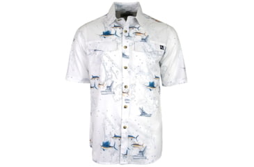 Image of Hook &amp; Tackle Mens Marine Charts UV Vented Fishing Shirt, M01072S-200-M