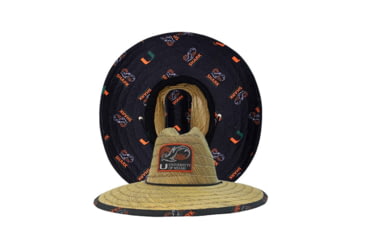 Image of Hook &amp; Tackle University of Miami Shark Research Straw Hat, M015004-060-M/L