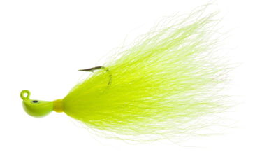 Image of Hookup Inshore Premium Bucktail Jig, 1/4 oz, Chartreuse 2/0 VMC Perma Steel Hook, 112-02