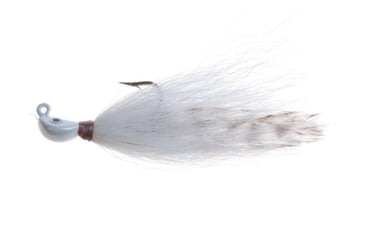 Image of Hookup Inshore Premium Bucktail Jig, 1/4 oz, White/Griz 2/0 VMC Perma Steel Hook, 112-10