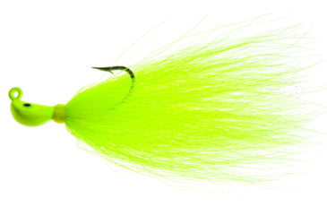 Image of Hookup Inshore Premium Bucktail Jig, 3/8 oz, Chartreuse 4/0 VMC Perma Steel Hook, 115-02