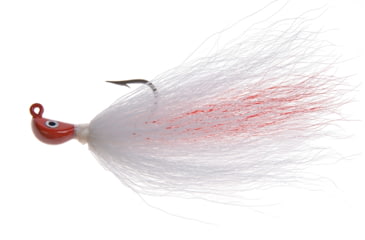 Image of Hookup Inshore Premium Bucktail Jig, 3/8 oz, Red/White 4/0 VMC Perma Steel Hook, 115-09