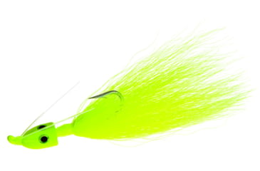Image of Hookup Weedless Bucktail Jig 1/4 oz, Chartreuse, 1/0 Mustad Forged Duratin Hook, 113-02
