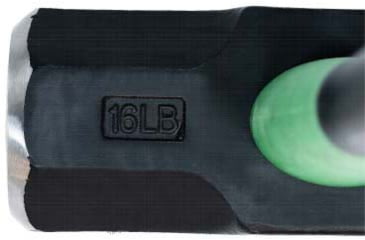 Image of Hooyman Sledge Hammer,16lb, 36in, Black/Green, 1112260