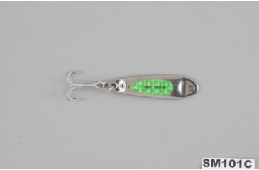 Image of Hopkins Shorty Smoothie Spoon w/Plain Treble, Chartreuse Prism, 1oz, 2 3/4in, SM101C