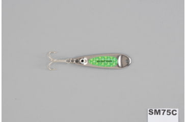 Image of Hopkins Shorty Smoothie Spoon w/Plain Treble, Chartreuse Prism, 3/4oz, 2 1/2in, SM75C