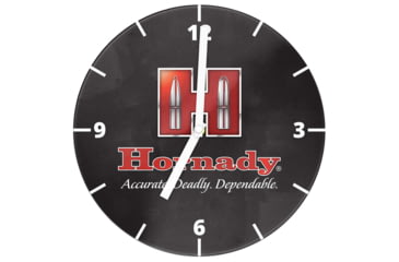 Image of Hornady H Clock, 18in Diametr, Black/Red, 99146