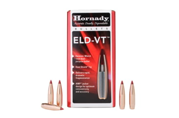 Image of Hornady 6.5mm Caliber 100 Grain EDL-V Rifle Bullets, 100 Rounds, 26103
