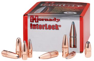 Image of Hornady 2825 InterLock 7mm .284 139 GR Boat Tail Spire Point 100 Box