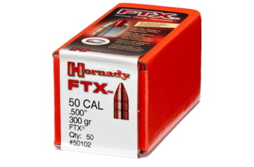 Image of Hornady .50Cal .500 S&amp;W Magnum 300 grain FTX Rifle Ammunition, 50 Bullets, 50102