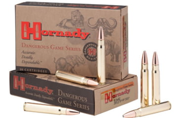 Image of Hornady Dangerous Game .376 Steyr 270 grain InterLock SP - Recoil Proof Brass Cased Centerfire Rifle Ammo, 20 Rounds, 8237