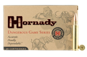 Image of Hornady Dangerous Game .458 Lott 500 grain Dangerous Game Solid Brass Cased Centerfire Rifle Ammo, 20 Rounds, 8262