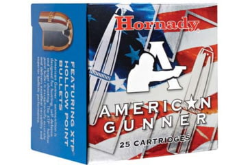 Image of Hornady American Gunner 9 mm Luger +P 124 grain eXtreme Terminal Performance Brass Cased Centerfire Pistol Ammo, 25 Rounds, 90224