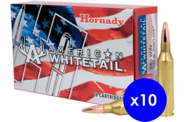 Image of Hornady American Whitetail .243 Winchester 100 grain InterLock Boat-Tail SP Brass Cased Centerfire Rifle Ammo