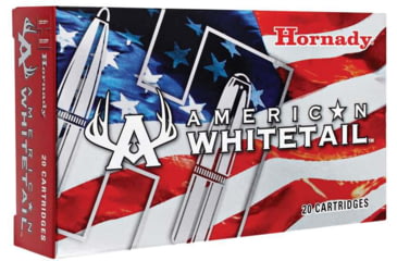 Image of Hornady American Whitetail .243 Winchester 100 grain InterLock Boat-Tail SP Brass Cased Centerfire Rifle Ammo, 20 Rounds, 8047