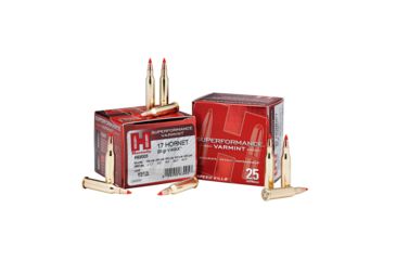 Image of Hornady Superformance .17 Hornet 20 grain V-MAX Brass Cased Centerfire Rifle Ammo, 25 Rounds, 83005