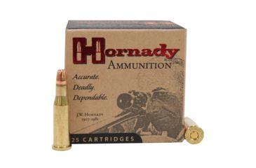 Image of Hornady Custom .218 Bee 45 grain Hollow Point Match Brass Cased Centerfire Rifle Ammo, 25 Rounds, 8307