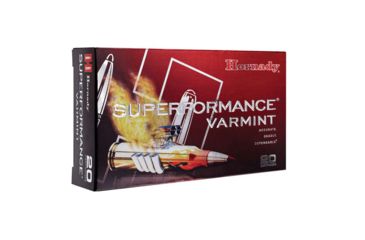 Image of Hornady Superformance .22-250 Remington 50 grain V-MAX Brass Cased Centerfire Rifle Ammo, 20 Rounds, 83366