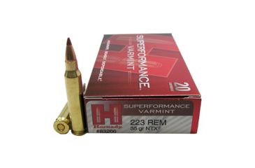 Image of Hornady Superformance .223 Remington 35 grain NTX Brass Cased Centerfire Rifle Ammo, 20 Rounds, 83266