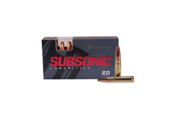 Image of Hornady Subsonic .300 AAC Blackout 190 grain Subsonic eXpanding Brass Cased Centerfire Rifle Ammo, 20 Rounds, 80877