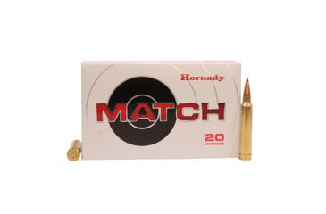 Image of Hornady Match .300 Winchester Magnum 195 grain Extremely Low Drag Match Brass Cased Centerfire Rifle Ammo, 20 Rounds, 82180