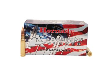 Image of Hornady American Gunner .308 Winchester 155 grain Boat-Tail Hollow Point Brass Cased Centerfire Rifle Ammo, 50 Rounds, 80967