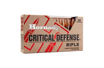 Image of Hornady Critical Defense .308 Winchester 155 grain Flex Tip eXpanding Brass Cased Centerfire Rifle Ammo, 20 Rounds, 80920