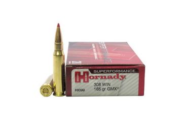 Image of Hornady Superformance .308 Winchester 165 grain Gilding Metal eXpanding Brass Cased Centerfire Rifle Ammo, 20 Rounds, 8099