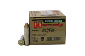 Image of Hornady Critical Defense .357 Magnum 125 grain Flex Tip eXpanding Brass Cased Centerfire Pistol Ammo, 25 Rounds, 90500