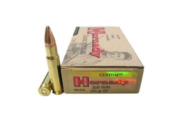 Image of Hornady Superformance .358 Winchester 200 grain InterLock SP Brass Cased Centerfire Rifle Ammo, 20 Rounds, 91318