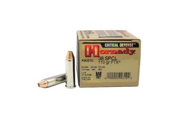 Image of Hornady Critical Defense .38 Special 110 grain Flex Tip eXpanding Brass Cased Centerfire Pistol Ammo, 25 Rounds, 90310
