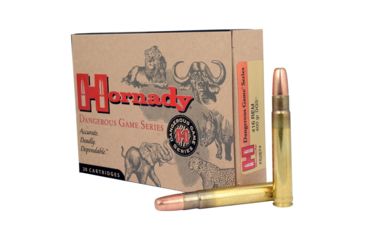 Image of Hornady Dangerous Game .416 Remington Magnum 400 grain Dangerous Game Solid Brass Cased Centerfire Rifle Ammo, 20 Rounds, 82674