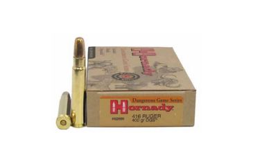 Image of Hornady Dangerous Game .416 Ruger 400 grain Dangerous Game Solid Brass Cased Centerfire Rifle Ammo, 20 Rounds, 82666