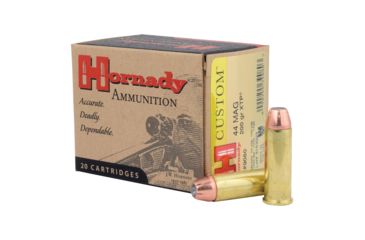 Image of Hornady Custom .44 Magnum 200 grain eXtreme Terminal Performance Brass Cased Centerfire Pistol Ammo, 20 Rounds, 9080