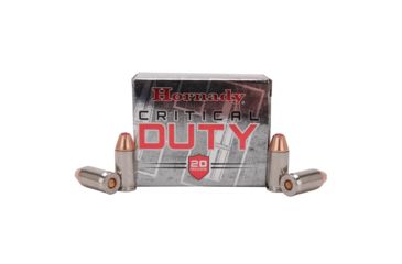 Image of Hornady Critical Duty .45 ACP +P 220 Grain Jacketed Hollow Point Nickel Plated Brass Cased FlexLock Centerfire Pistol Ammo, 20 Rounds, 90926