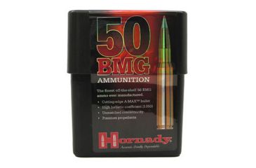 Image of Hornady Match .50 BMG 750 grain A-MAX Brass Cased Centerfire Rifle Ammo, 10 Rounds, 8270