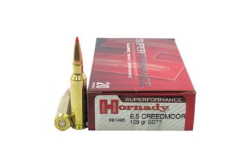 Image of Hornady Superformance 6.5mm Creedmoor 129 grain Super Shock Tip Brass Cased Centerfire Rifle Ammo, 20 Rounds, 81496