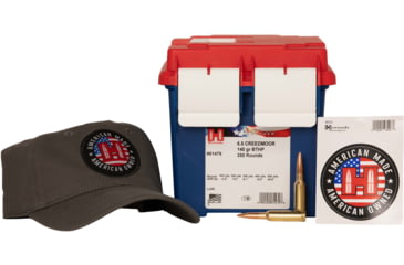 Image of Hornady Ammo 6.5 Creedmoor 140 Grain Brass Cased Match Rifle Ammo, 250 Rounds, 81479