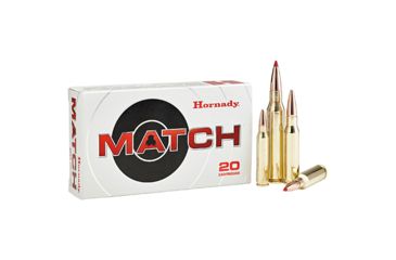 Image of Hornady Match 6.5mm PRC 147 grain Extremely Low Drag Match Brass Cased Centerfire Rifle Ammo, 20 Rounds, 81620