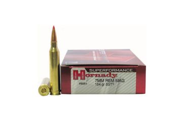 Image of Hornady Superformance 7mm Remington Magnum 154 grain Super Shock Tip Brass Cased Centerfire Rifle Ammo, 20 Rounds, 8061