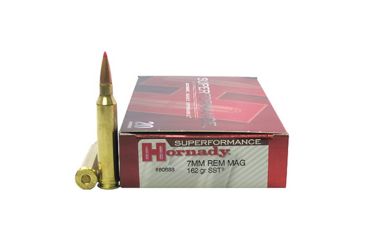 Image of Hornady Superformance 7mm Remington Magnum 162 grain Super Shock Tip Brass Cased Centerfire Rifle Ammo, 20 Rounds, 80633