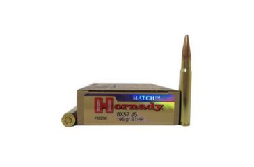 Image of Hornady Vintage Match 8x57mm Mauser 196 grain Boat-Tail Hollow Point Match Brass Cased Centerfire Rifle Ammo, 20 Rounds, 82298