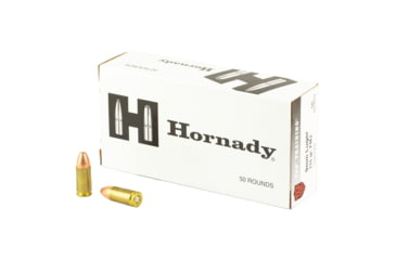 Image of Hornady Ammo 9mm Luger 115 Grain Brass Cased Full Metal Jacket Pistol Ammunition, 250 Round, 90254