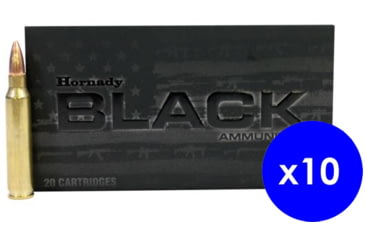 Image of Hornady Black, .223 Remington, 62 grain, Full Metal Jacket, Brass, Centerfire Rifle Ammo, 200 Rounds