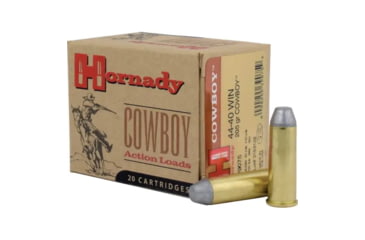 Image of Hornady Cowboy .44-40 Winchester 205 grain Lead Flat Nose Brass Cased Centerfire Pistol Ammo, 200 Round