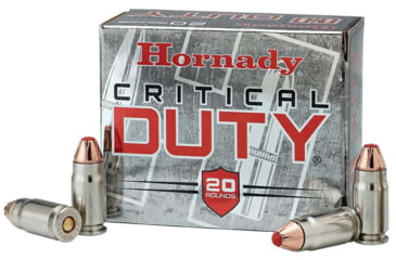 Image of Hornady Critical Duty 9 mm Luger 135 Grain FlexLock Centerfire Pistol Ammo, 25 Rounds, 90236